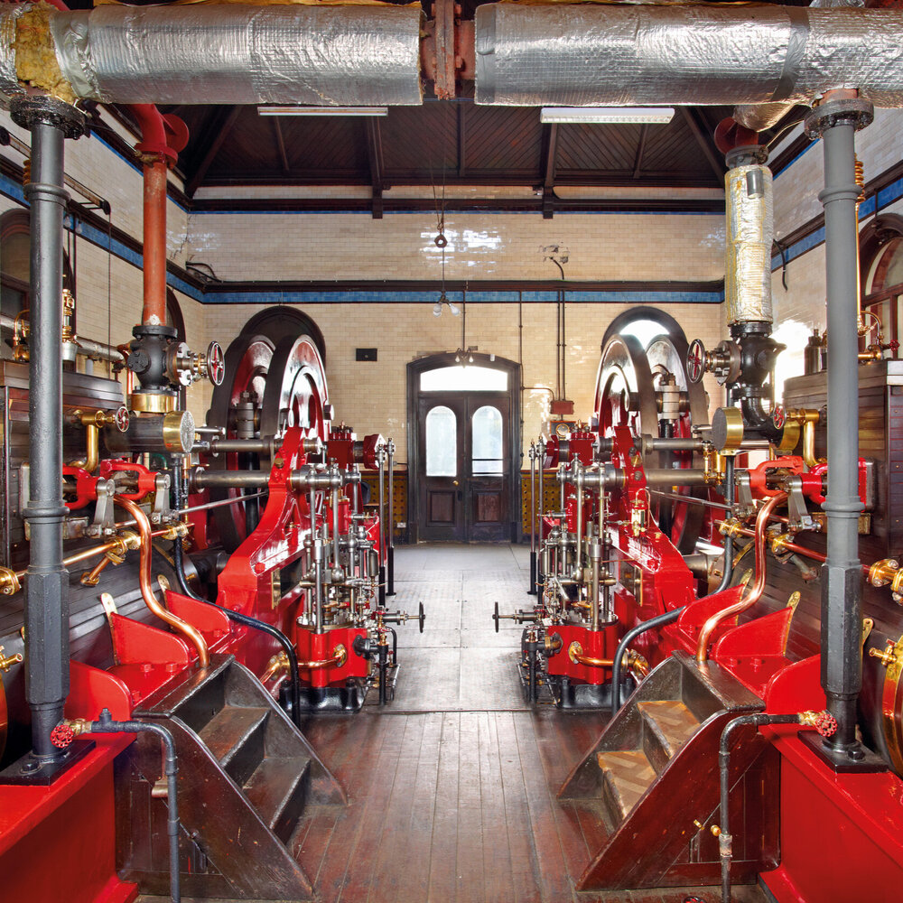 Викторианская насосная станция 1894 года. Механизм насосной станции.